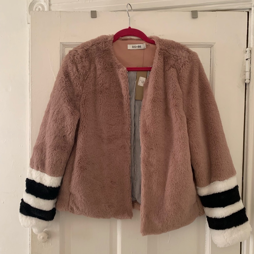 Pink fur jacket